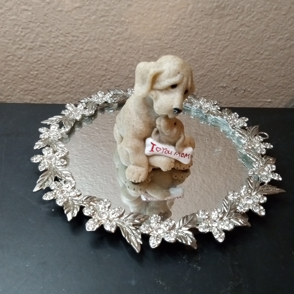 GORGEOUS Quarry Critter I LOVE U MOM Doggie Figurine - Picture 1 of 6